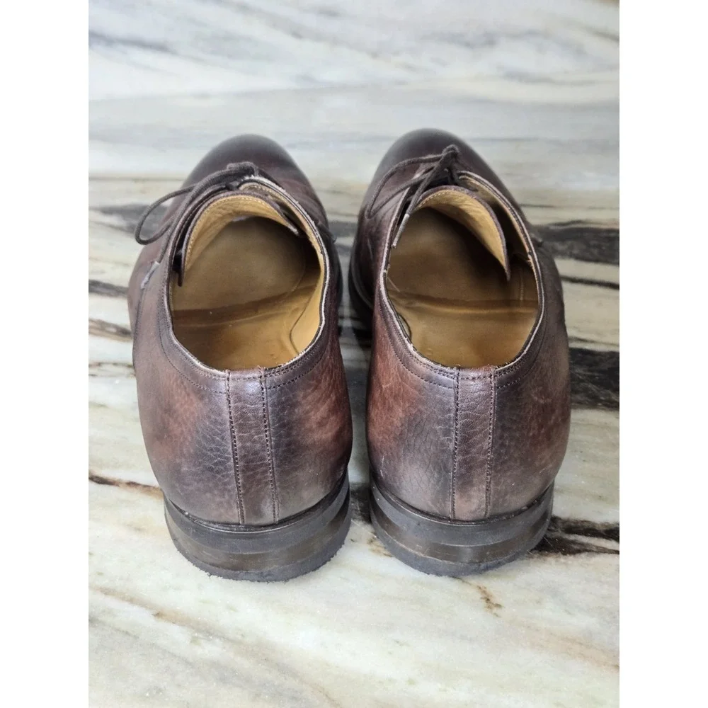 Magnanni Plain Toe Derby US Sz‎ 10 M   Brown 2 Tone Spain Made Mens Dress Shoes